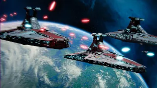 Venator Star Destroyer Taskforce Arrive at Kashyyyk | Star Wars Blender Animation