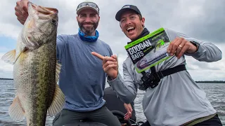 Fishing Big Worms for Big Bass (Best Friend Catches NEW PB!)