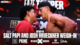 The people's main event!" - Salt Papi and Josh Brueckner FACE OFF at weigh-in | Misfits Boxing