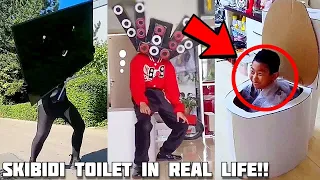SKIBIDI Toilet TIKTOk Hilarious COMPILATION Skibidi toilet in real life!!