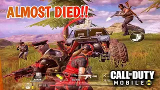 ALMOST DIED in BATTLE ROYALE | SOLO VS SQUAD | CALL OF DUTY MOBILE GAMEPLAY