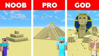Minecraft NOOB vs PRO vs GOD : SAND BASE CHALLENGE in minecraft / Animation