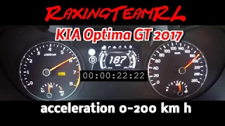 2017 KIA Optima GT acceleration 0-200 km/h