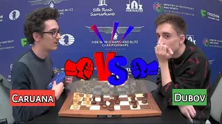 Fabiano Caruana vs Daniil Dubov || World Blitz 2023