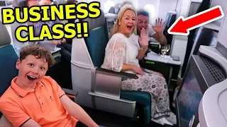 Surprising my Family with BUSINESS CLASS UPGRADE!!