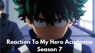 Reaction To My Hero Academia Season 7
