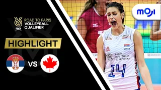 Serbia vs Kanada (3-0) - Highlight FIVB Road to Paris Volleyball Qualifier 2023 Women