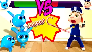 Little Cop vs Rabbits | Funny Animation for Kids |  Dolly and Friends 3D | Kids  Songs