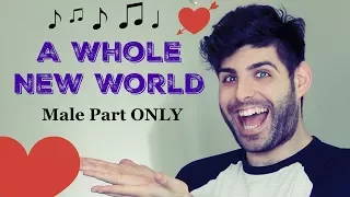 A WHOLE NEW WORLD: Aladdin (Male Part Only) - Sing with Me.