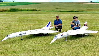 2 HUGE RC CONCORDE JET MODELS IN SYNCRON FLIGHT / AMAZING AIRLINER JETS FLIGHT DEMONSTRATION !!!