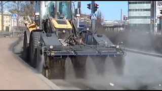 أحدث آليات تنظيف الشوارع -  Amazing Modern Street  cleaning  Machine