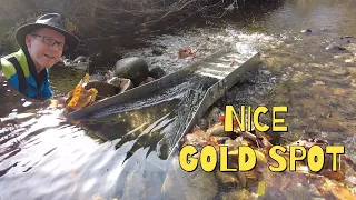 Panning for Gold: my personal gold record 2022 - large gold sluice (Elvo IV) in use