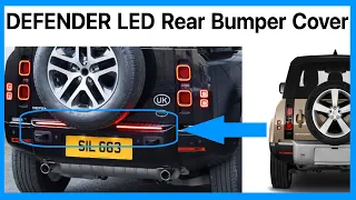 New Land Rover Defender L663 Rear Bumper Step Cover With LED Lightbar