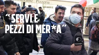 "Servi e pezzi di mer*a": come è andata davvero la manifestazione "No green pass" a Milano