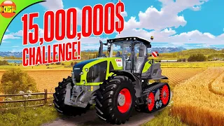 Biiggest Challenge! 15 Million Dollars Challenge With Claas Vehicles! Part #1 - Farming Simulator 20