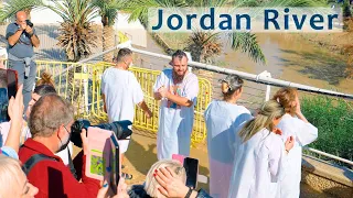 Israel. JORDAN RIVER. Place of JESUS BAPTISM. (Procession and MASS of the BAPTISM)