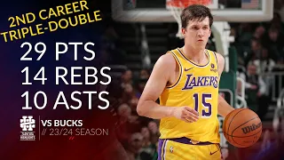 Austin Reaves 29 pts 14 rebs 10 asts vs Bucks 23/24 season