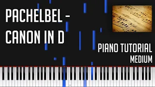 Pachelbel - Canon in D Piano Tutorial l Synthesia l Medium