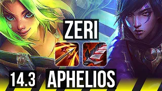 ZERI & Blitzcrank vs APHELIOS & Thresh (ADC) | 10/2/3 | KR Grandmaster | 14.3