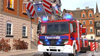 Emergency Call 112 Sim - Augsburg Firefighters on Duty! 4K