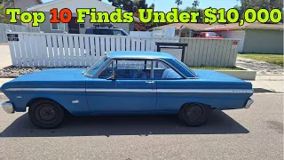 Shocking Top 10 Classic car Finds Under $10,000 Straight from Owners!