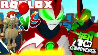 ROBLOX ! - BEN 10 PENNYWISE - IT A COISA VS 2 GIGANTE SUPREMO - SIMULADOR DO BEN 10