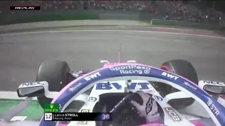 F1 2019 Italy Vettel Spins Stroll + Gasly Off Stroll Vettel Gasly Onboard