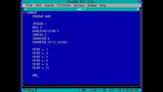 FORTRAN 77 variables