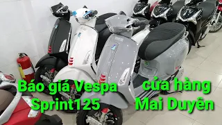 Lần đầu tiên báo giá Vespa Sprint125 tại cửa hàng Mai Duyên Sóc Trăng | Vespa Sprint màu đen mờ...