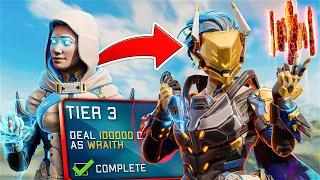 Unlocking the MAX LVL Prestige Wraith Skin & Getting a NEW HEIRLOOM in Apex Legends