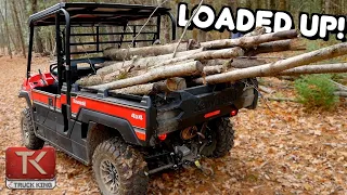 Overloaded! Kawasaki Mule Pro FX Goes to Work Hauling Lumber - In-Depth Review