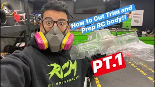 How to Cut Trim and Prep RC bodies for paint!!