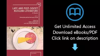 Download Late and Post-Soviet Russian Literature: A Reader (Vol. I) (Cultural Syllabus) PDF