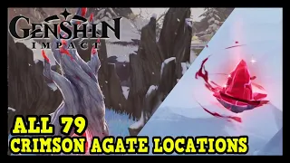 All 79 Crimson Agate Locations in Genshin Impact (All 79 Crimson Agate Locations)