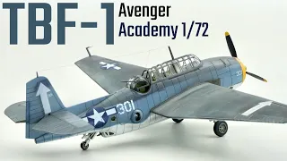 Grumman TBF-1 Avenger 1/72 Academy 12452 Full Build Video | RWO Models