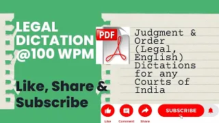 100 wpm court dictation | legal dictation 100 wpm | legal dictation 100 speed | ssc steno dictation
