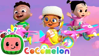 Pink Airplane Song Nonstop 10 min loop | CoComelon | Moonbug Kids - Color Time