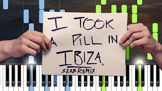 Mike Posner - I Took A Pill In Ibiza (SeeB Remix) - Piano Cover with Sheet Music / MIDI (Synthesia)
