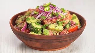 All Ingenious Is Simple! Famous Georgian Tomato & Cucumber Salad. Recipe by Always Yummy!