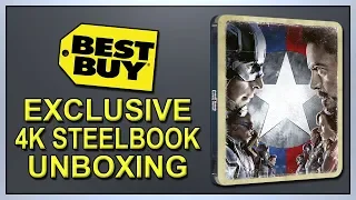 Captain America: Civil War Best Buy Exclusive 4K+2D Blu-ray SteelBook Unboxing
