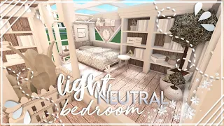 - light neutral bedroom || bloxburg speedbuild || nixilia -