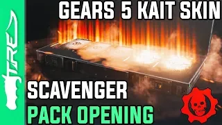 GEARS 5 KAIT SKIN IN GEARS OF WAR 4? - Gears of War 4 Gear Packs Opening - 20 SCAVENGER PACKS!