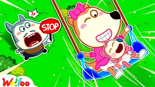 Be Careful, Lucy! Play Safe with Baby Swing | Playground Safety 🤩 Wolfoo Kids Cartoon