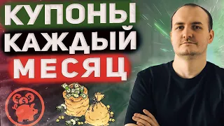 Подборка из 88 облигаций с ежемесячным купоном.