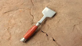 Making A Wood Chisel From Steel Bar.