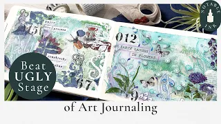 Beat the Ugly Stage of Art Journaling | Zentangle & Washi