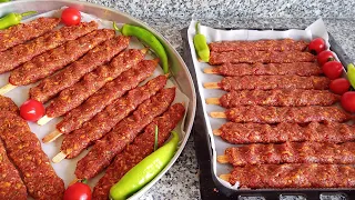 Kebap Tarifi 👌 Adana Kebap A,danZ,ye Detaylarıyla Et Kebabı ❗Evde Mangalda Fırında Yap Nefis Çöp Şiş