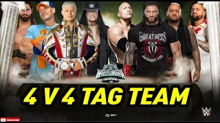 WWE 2K24 | Cody Rhodes, Cena, Undertaker, Rollins VS The Bloodline | Tag Team | Wrestlemania | RTX