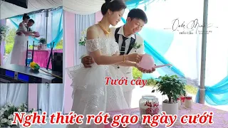 lễ cưới Minh Hoàng và Kim Ngân / nghi thức rót gạo tưới cây ngày cưới / âm thanh quốc Minh bến cầu