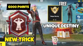 UNIQUE DESTINY Trick | Complete 6000 Achievement Points | Get Mythic Outfit PUBGM